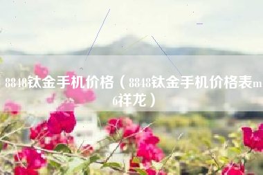 8848钛金手机价格（8848钛金手机价格表m6祥龙）