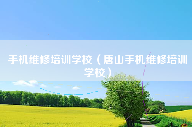 手机维修培训学校（唐山手机维修培训学校）